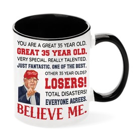 Viberty 35th Birthday Gifts For Men Women, 1989 Birthday Gifts Ideas, 35th Birthday Mugs Funny, 35 Years Old Birthday Gifts For Mom, Dad, Friend, Coworker, Family, 35th Ceramic Mug 11oz