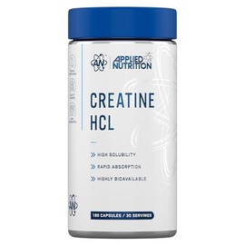 Applied Nutrition Creatine HCL Capsules, 3g Creatine Per Serving, Creatine Hydrochloride Supplement for Men & Women, Strength & Power Training Support (180 Capsules – 30 Servings) (Unflavoured)