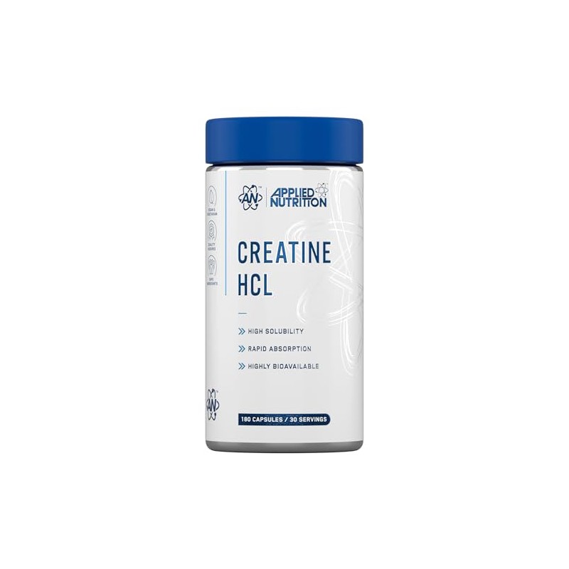 Applied Nutrition Creatine HCL Capsules, 3g Creatine Per Serving, Creatine