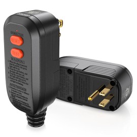 OAONAN GFCI Replacement Plug Assembly Auto Reset 15 Amp 3 Prongs, 5 Years Warranty, Ground Fault Circuit Interrupter Safety Plug for Pressure Washer, Hot Tub, Air Conditioner, Hair Dryer - Black