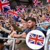 British Flag, British Flag, British Flag, Hand Wave Small Flags