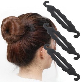 YFFSFDC Bun Hair Maker, Hair Arrangement, Bun Hair Arrangement, Cute, Fluffy Hair Product, For Long Hair, For Long Hair, Black, Pack of 3