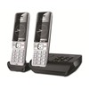 Gigaset Comfort 500A Duo Analogue Telephone, Silver/Black, 2 Handsets