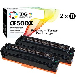 (2xBlack, 202X) TG Imaging Compatible CF500X Toner Cartridge Super High Yield 2-Pack Combo Pack for use in HP CF500A M254 MFP M281 MFP M280 Printer (3,200 Pages Per Cartridge)