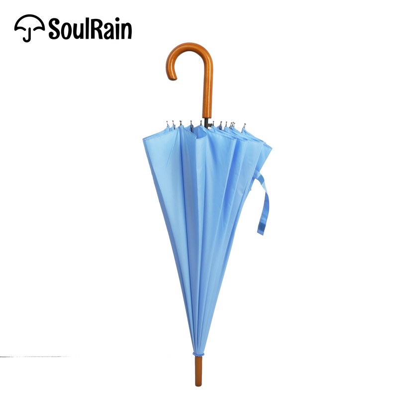 SoulRain 16 Ribs 48" Stick Umbrella Auto Open Solid Color