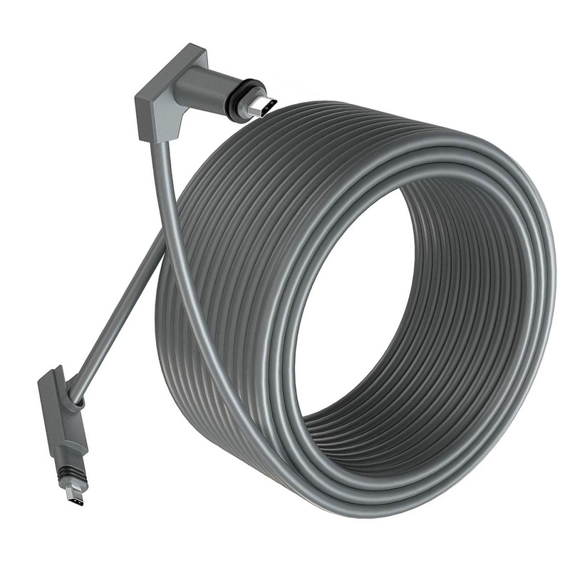Rectangular Satellite Replacement Cable Waterproof Satellite Extension Cable Grey with