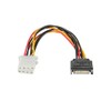 axGear SATA Power 15 pin to Dual 4-pin Molex Conncetor