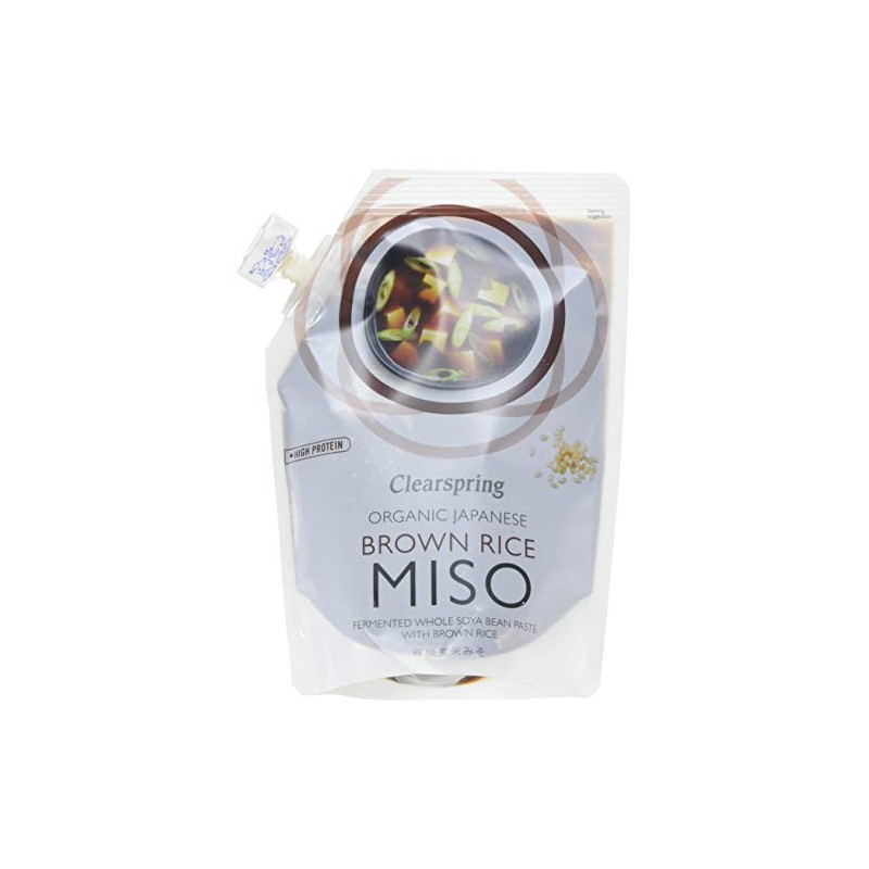 Clearspring Organic Brown Rice Miso Pouch 300 g (Pack of