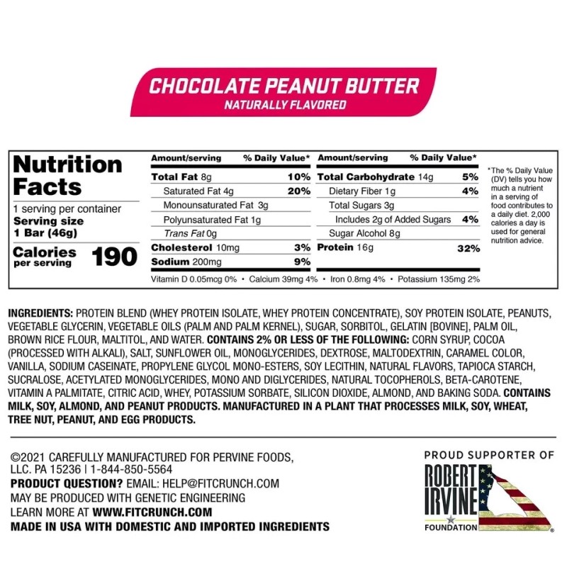 Fit Crunch Chef Robert Irvine's Fit Crunch High Protein Bars