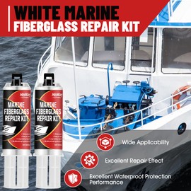 AllisWay Gelcoat Reparaturset, Glasfaserspachtel, Gelcoat Repair Kit, Glasfaser Reparaturset für Boote, Jetskis, Yachten, Surf Boot, Kajaks, Wasserdicht, Verschleißfest, Schnelle Lösung, 100 ml
