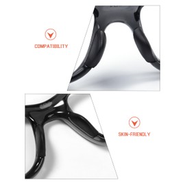 Bwake Replacement Nose Pieces Pads for Revo Guide Small Sunglasses RE4070 - Black