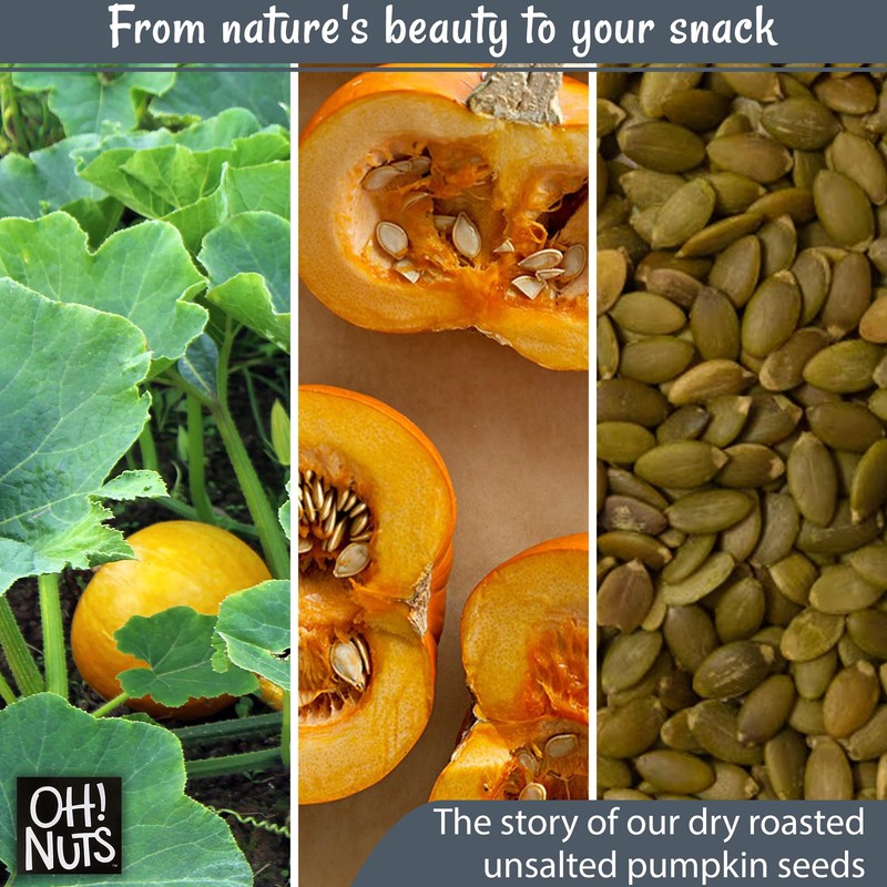 Oh! Nuts Pumpkin Seeds - Roasted Unsalted - 2 lb