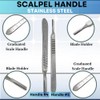 100 Pcs Sterile Blades #10#11#12#14#15#16#20#21#22#23 with #3#4 Stainless Steel Scalpel