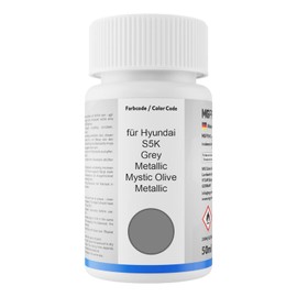 MG PRIME Autolack Lackstift Set für Hyundai S5K Grey Metallic/Mystic Olive Metallic Basislack Klarlack je 50ml