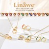 [Linawe] Imitation Diamond Pendant Necklace for Women, Simple, Stainless Steel
