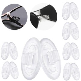 Replacement Nose Pad for Crosshair 1.0/2.0/Wiretap/Baby Beach Sunglass,Push in Eyeglass Nose Pieces,Soft Silicone Glasses Nose Guard,Anti-Slip Snap in Repair Parts(Oval,6 Pairs)