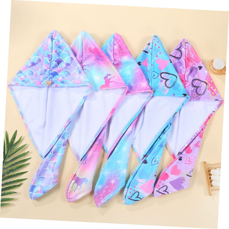 Baluue 2pcs Microfiber Hair Drying Towels Super Absorbent Printing Wraps