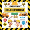 Decorably 81 Pcs Cutouts Construction Bulletin Board Decorations Set with