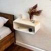 Floating Nightstand with Spruce Top | Modern Bedroom Decor |