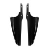 HCMOTORKU Black Front Fork Mount Wind Deflectors Fits For Harley