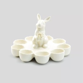 Grace's Teaware Grace Teaware Bunny Figurine Fine Porcelain Egg Holder