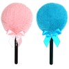 2 Pcs Fluffy Powder Puffs Lollipop Shape Loose Body Puffs