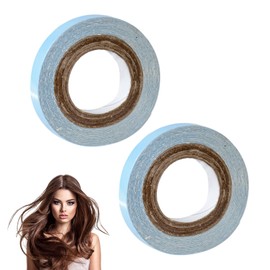 Weilin 2 Pcs Lace Tape for Wigs, Hair Extension Tapes Support Blue Tapes Double-Sided with Roll and Tabs, Hair Tape for Extensions