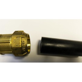 Suinga Brass Connector 25mm x 3/4" for 25mm PE Pipe, Brass Sleeve for High Pressure Irrigation and Plumbing, Aenor Certified