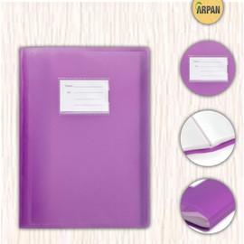 Arpan A4 flexicover 62 Pockets 124/Sides Pocket Display Book Presentation Folder - Flexible Cover (Purple)