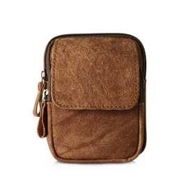 FANDARE Belt Bag Bum Bag Chest Bag Men's Waterproof Waist Bag Boy Shoulder Bag Leather for Business Jogging Hiking Cycling Travel, Brown A