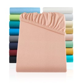 Jersey Fitted Sheet All Colours & Sizes 100% Cotton, 180-200 x 200 cm