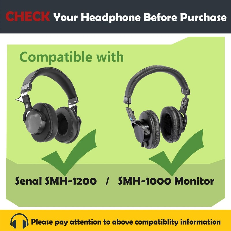 SMH-1200 Earpads Cushion Replacement for Senal SMH-1200/ SMH-1000 Monitor Headphones