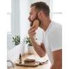 2 Cepillos Barba Hombre, Cepillo Barba Jabalí Madera Regalo Viaje