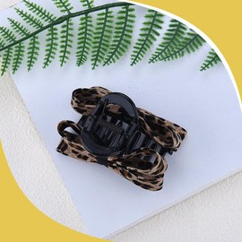 Leopard Bow Hair Claw Clip for Girls Women Vintage Bowknot Hairpin Hairclip for Teen Girls Barrette Hair Clips Ornaments Women