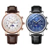 Men's Leather Wristwatch, Trinocular, Rainproof, Waterproof, Luminous, Quartz, Large Dial,