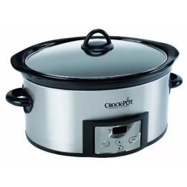 Crock-Pot 6-Quart Countdown Programmable Oval Slow Cooker with Dipper