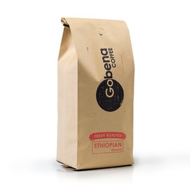 2lb Ethiopian Yirgacheffe Ground Coffee, Light Roast, 100% Arabica Specialty Coffee, 32 ounces, 2 pounds, Bulk Coffee