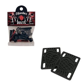 Thunder Skateboard Red Bolts Hardware 1 1/8in Phillips + 1/8in Risers