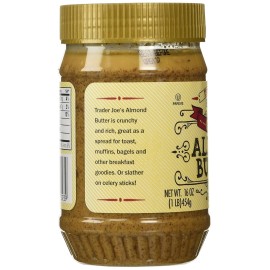 Trader Joe's Crunchy Salted Almond Butter 16 oz (Case of 6)
