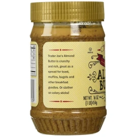 Trader Joe's Crunchy Salted Almond Butter 16 oz (Case of 6)
