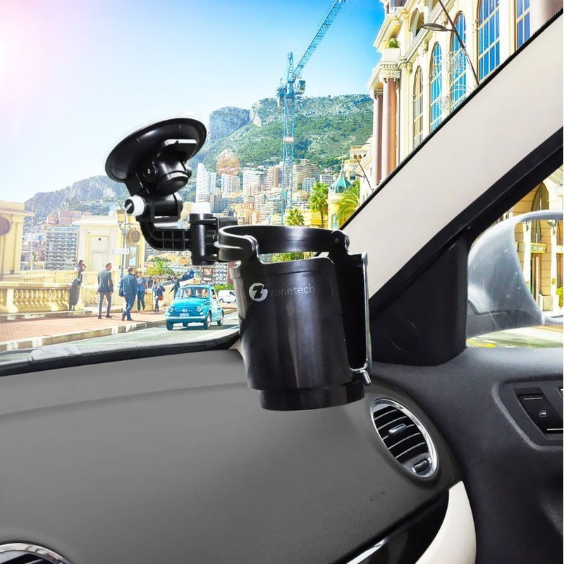 Zone Tech Recessed Folding Cup Drink Holder - Black Premium