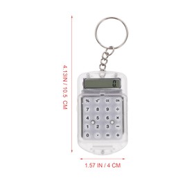NUOBESTY 3pcs Mini Calculator Keychain Portable Pocket Electronic Calculator