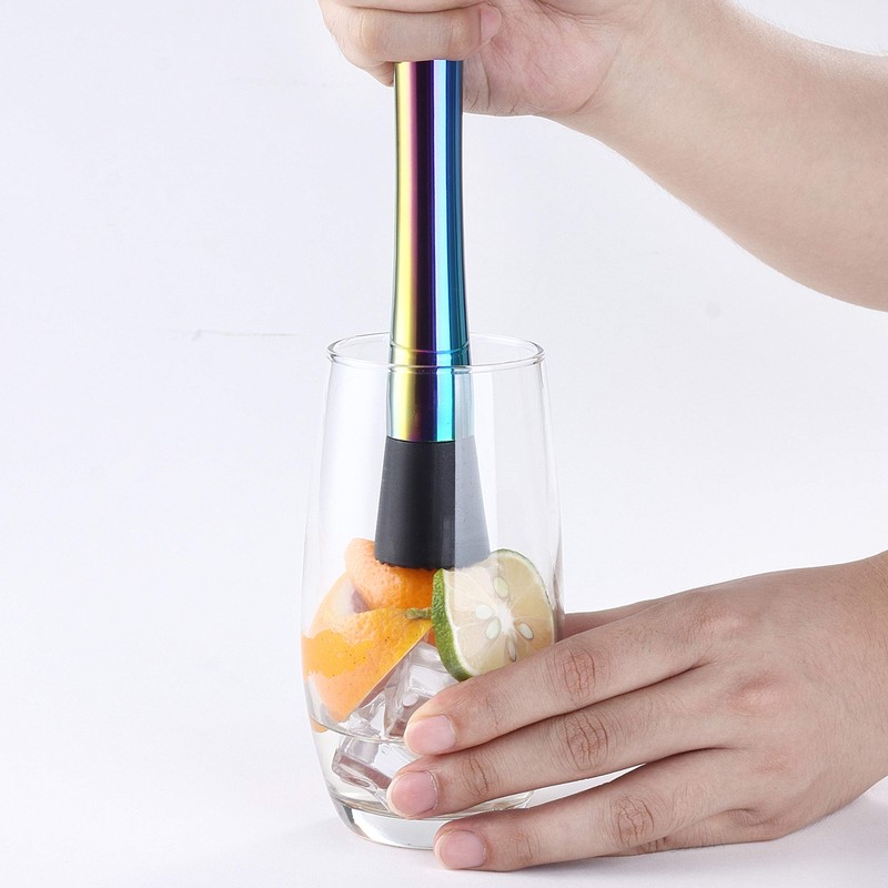 YFS Professional Stainless Steel Cocktail Muddler, Durable Bar Tool, Gold