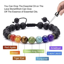 The Grateful Gift Shop Get Well Soon Gifts for Men Include Anti Anxiety Journal 7 Bead Lava Chakra Fidget Bracelet Positive Affirmation Cards