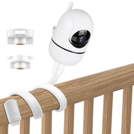 Baby Monitor Mount Compatible with HelloBaby HB6550/HB65/HB66/HB248/HB6550 pro, ANMEATE SM935E, Flexible Baby Monitor Camera Holder with 20 Inch, Attaches to Crib Cot Shelves, No Tools or Wall Damage