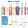 BsHooker 22 Sizes Crochet Hooks Set with Storage Case 0.5mm-10mm