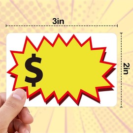 150 Pcs Price Tags Stickers, Multi-Use Removable Sale Price Stickers with Space to Write Pricing, Garage Sale Price Stickers for Retail,Rummage or Flea Markets(2"x3")