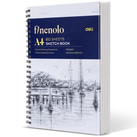 finenolo A4 Sketchbook Hard Cover 160gsm 60 Sheets/120 Pages Portrait