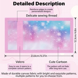 JONYEE Kids Wallet for Boys and Girls 4-16 with Lanyard and Key Chain Holder, Trifold Camo and Cute Wallets for Kids,with Coin and Card Pockets, Novelty Birthday Gifts for Childrens, 24001 Star Sky,