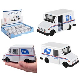 ZUGAR LAND Diecast Pull Back US Postal Service Mail Delivery Truck (5") Metal United States Post Office Truck with Pullback Motion. US Postal Service LLV 1:36 Scale (2 Pack)